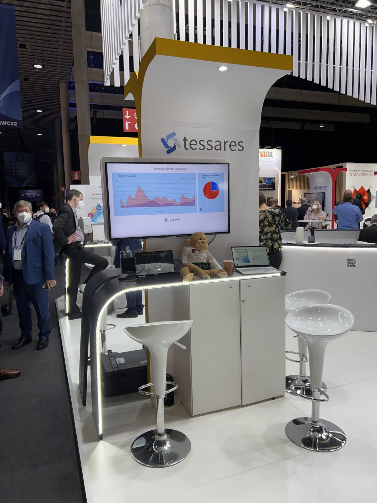 Tessares' stand at the MWC 2022 conference